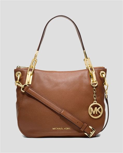 michael kors brown shoulder bag|michael kors handbags dark brown.